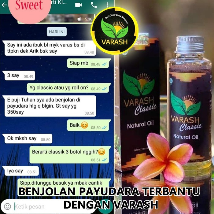 benjolan payudara terbantu dengan minyak varash classic oil