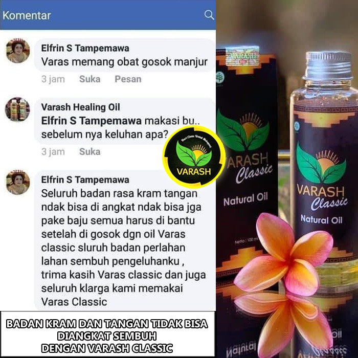kram seluruh tubuh terbantu minyak varash classic oil