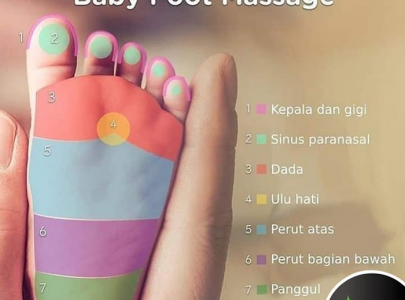 TITIK PIJAT PADA KAKI BAYI DENGAN VARASH
