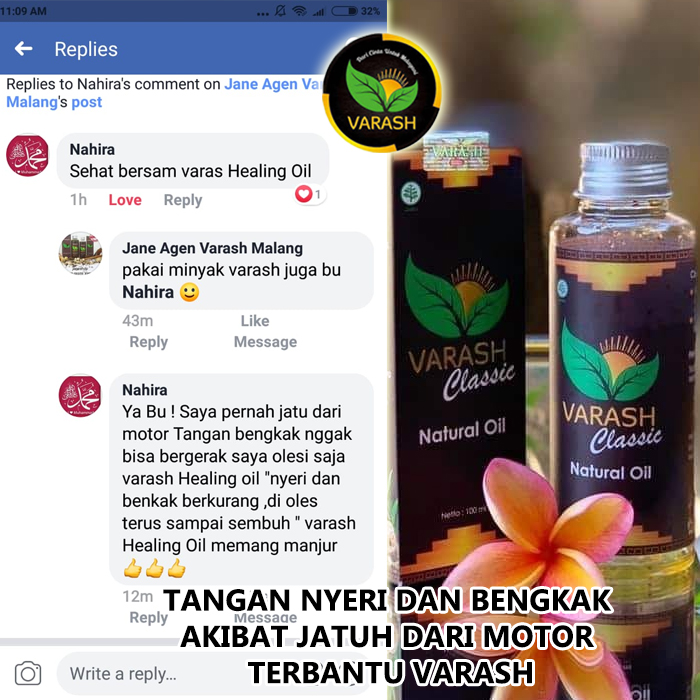 tangan nyeri terbantu minyak varash classic oil