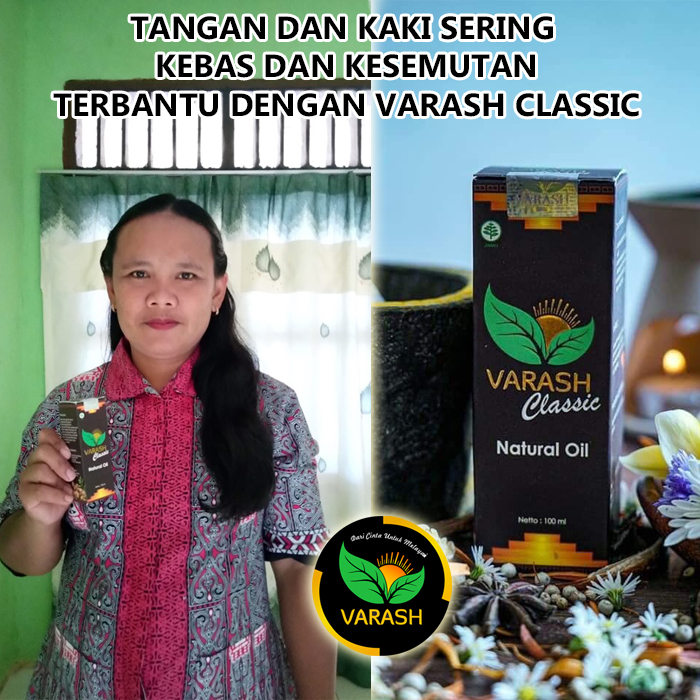 kebas kesemutan terbantu varash natural classic oil