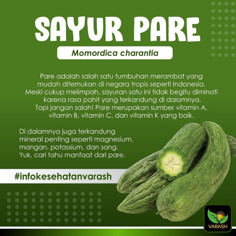 Sayur Pare Yang Kaya Dengan Nutrisi Varash (+628121737190)