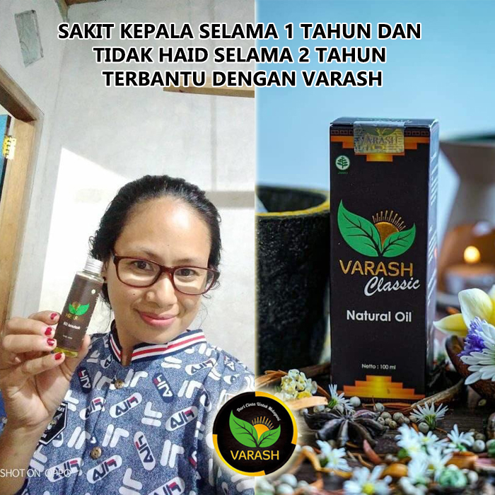 sakit kepala tidak haid terbantu varash natural classic oil