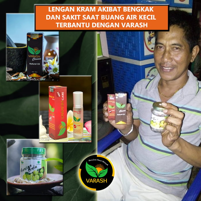 lengan kram bengkak terbantu varash natural classic oil