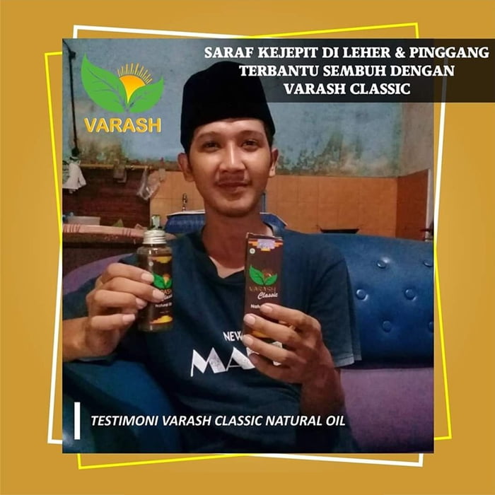 saraf kejepit, sakit pinggang terbantu varash natural classic oil